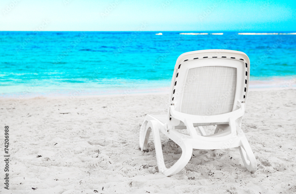 Sunbed on the beach Sunbed on the beach