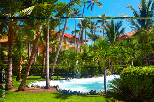 Tropical resort.