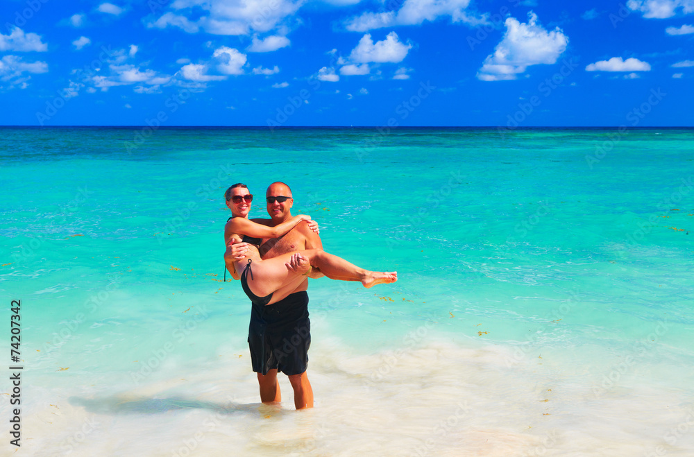 Loving couple on beach Loving couple on beach