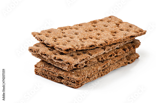 crispbread isolated on white background
