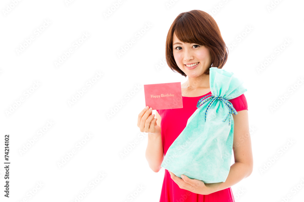 attractive asian woman on white background attractive asian woman on white background