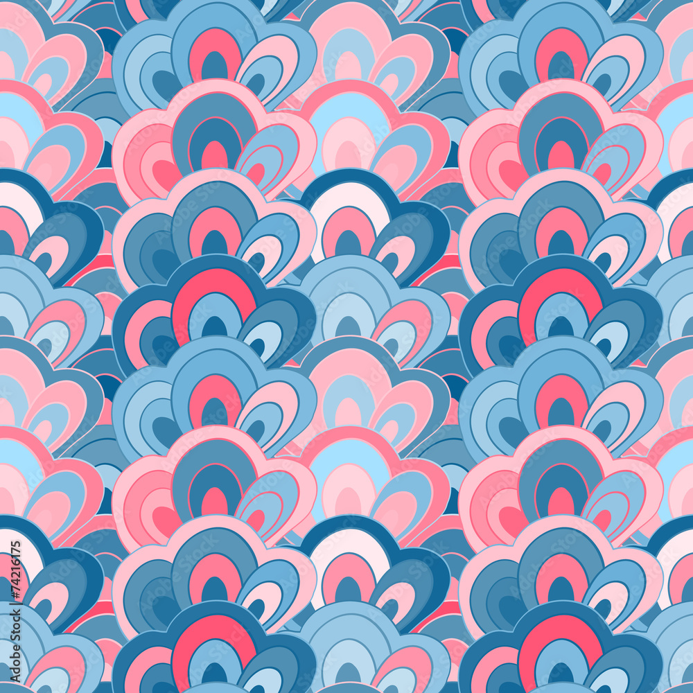Vector doodle hand drawn seamless floral pattern Vector doodle hand drawn seamless floral pattern