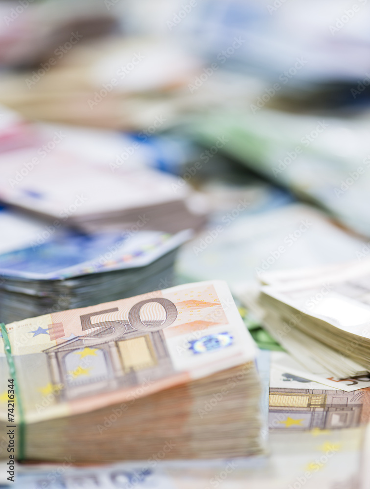 Euro Banknotes (close-up shot)
