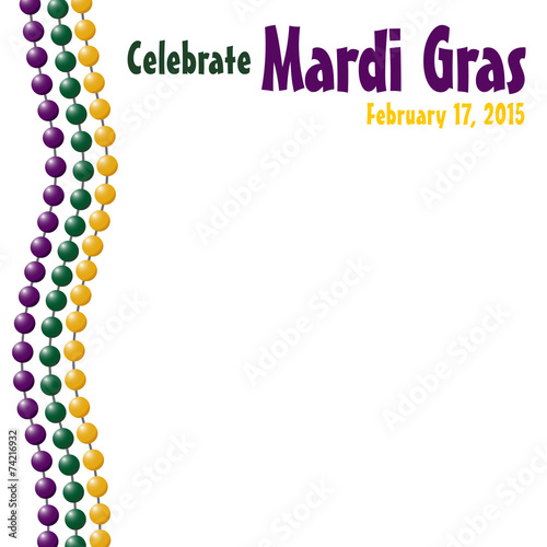 Mardi Gras bead border