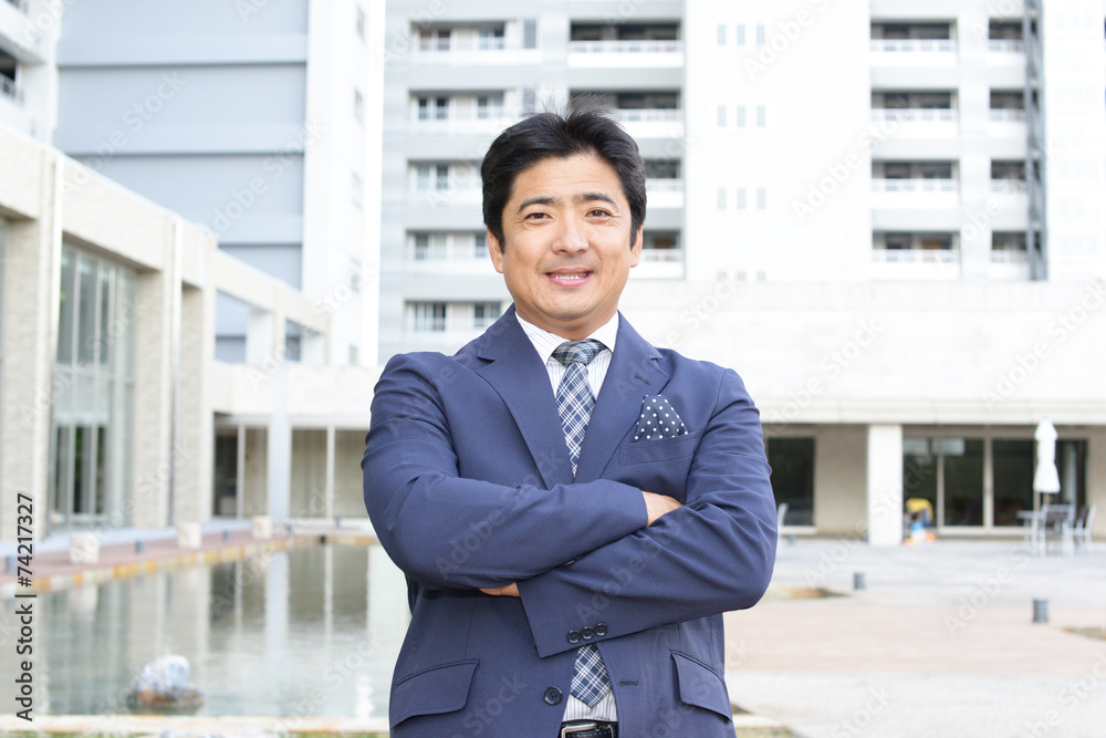 笑顔のビジネスマン 笑顔のビジネスマン