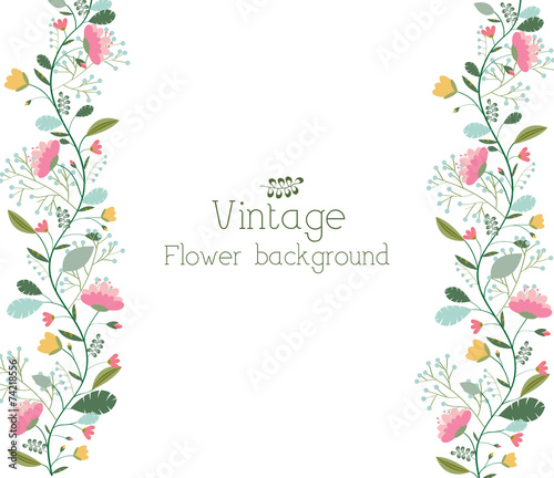 retro flower background concept. Vector illustration