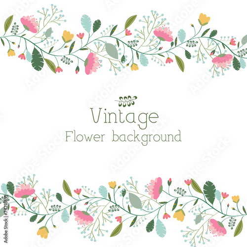 retro flower background concept. Vector illustration