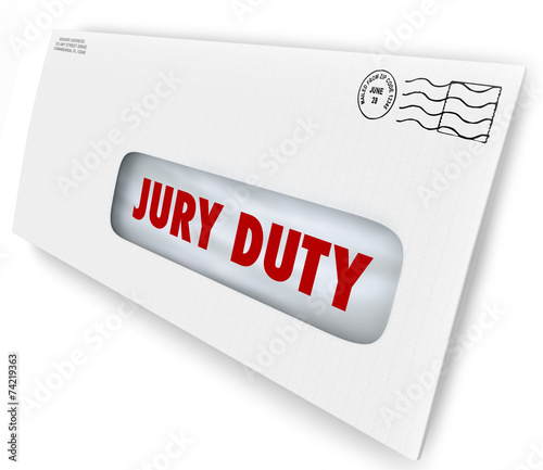 Canvas Print Jury Duty Envelope Summons Appear Court Legal Law Case