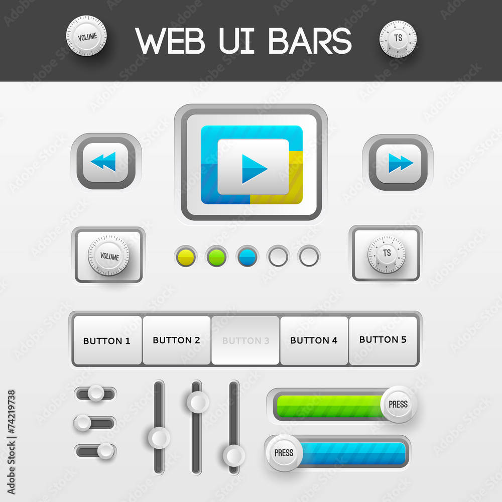 web interface ui elements. Vector illustration web interface ui elements. Vector illustration