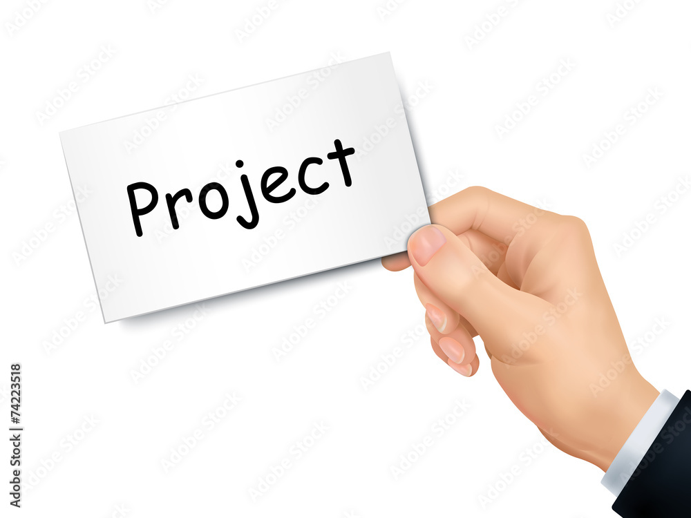project card in hand project card in hand
