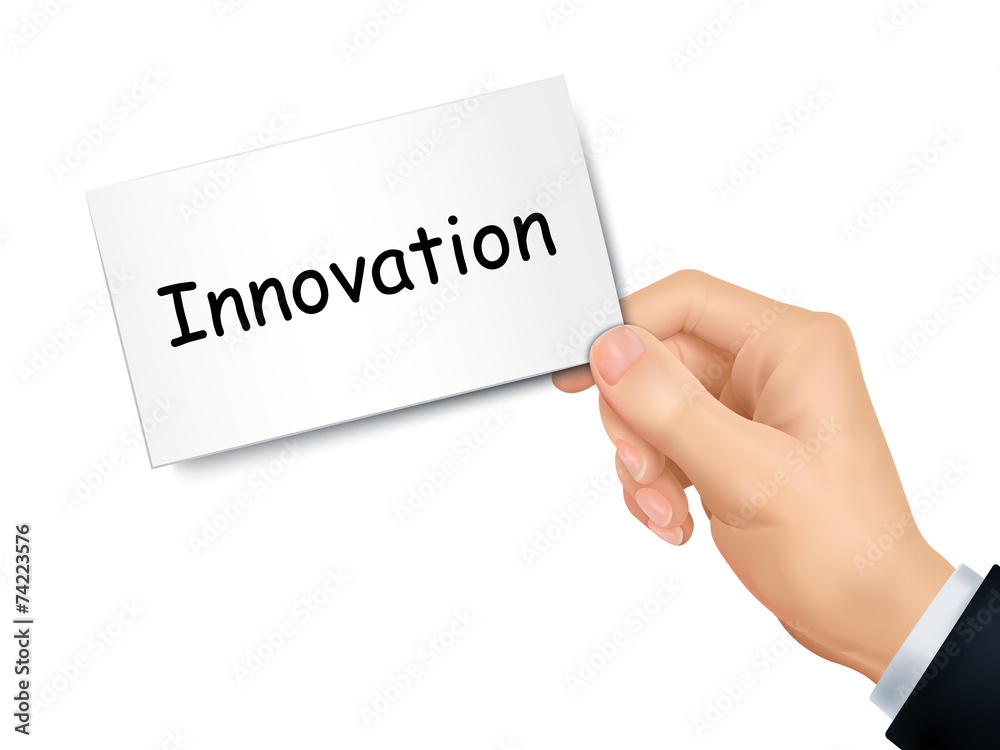 innovation card in hand innovation card in hand
