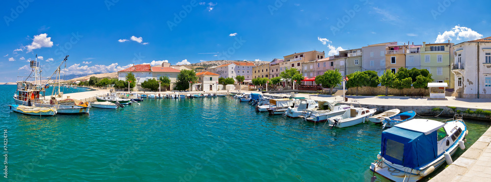 Pictoresque fishermen village of Pag panorama