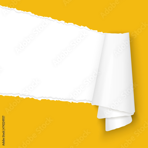 ripped open paper orange