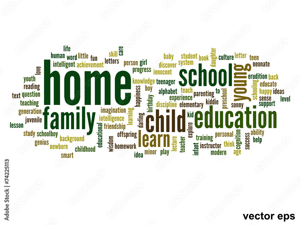 Vector conceptual education word cloud Vector conceptual education word cloud