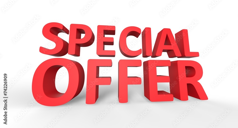sale concept 3D Special Offer red text sale concept 3D Special Offer red text