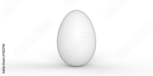 white 3d easter egg white grey gray background