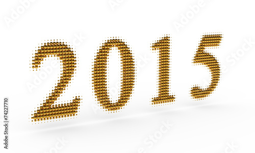 Represents the new year 2015