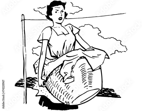 Woman With Laundry