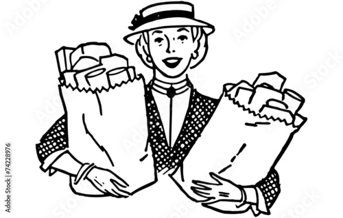 Woman With Groceries