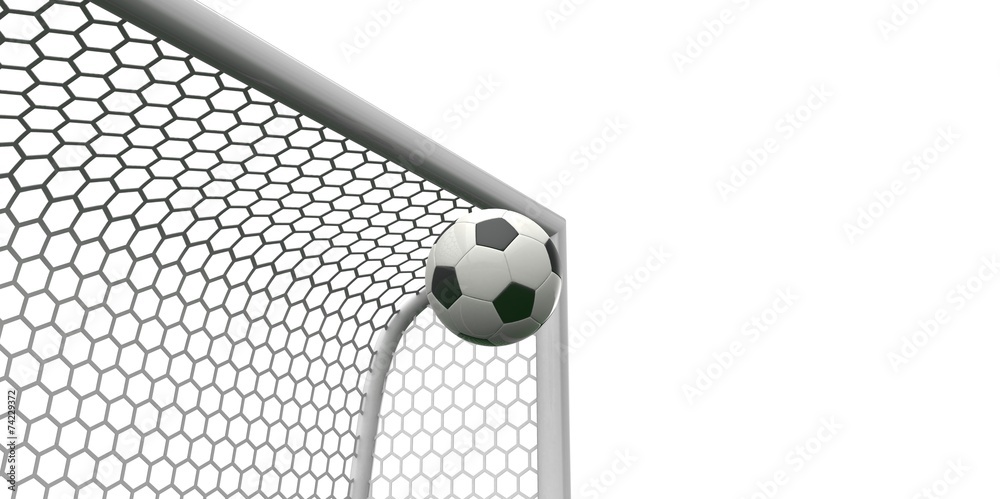 Soccer Ball Going Into The Top Corner Of The Goal Football Stock Illustration Adobe Stock