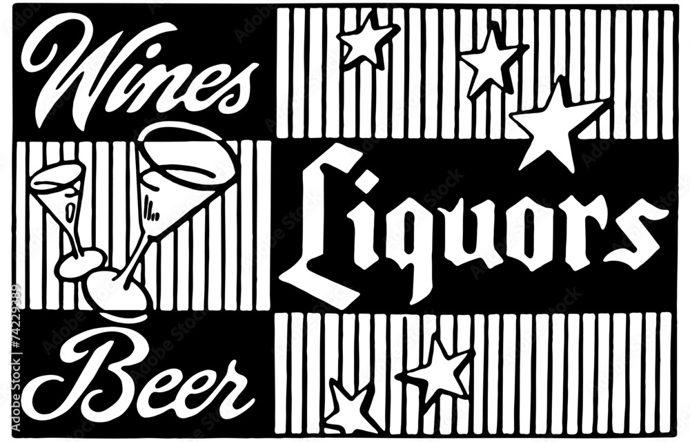 Fototapeta premium Wines Liquors Beer 2