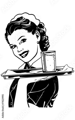 Waitress With Tray