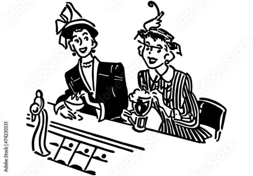 Two Gals At The Soda Shop