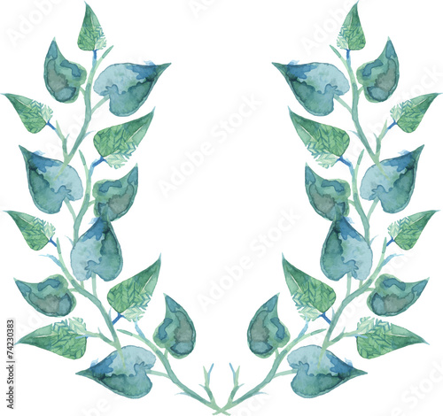 wreath watercolor illustration