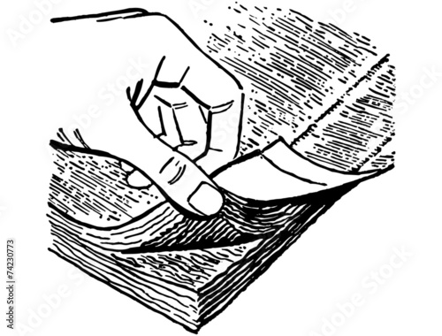 Thumbing Pages Of A Book