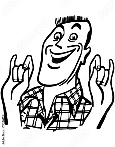 Thrilled Retro Guy
