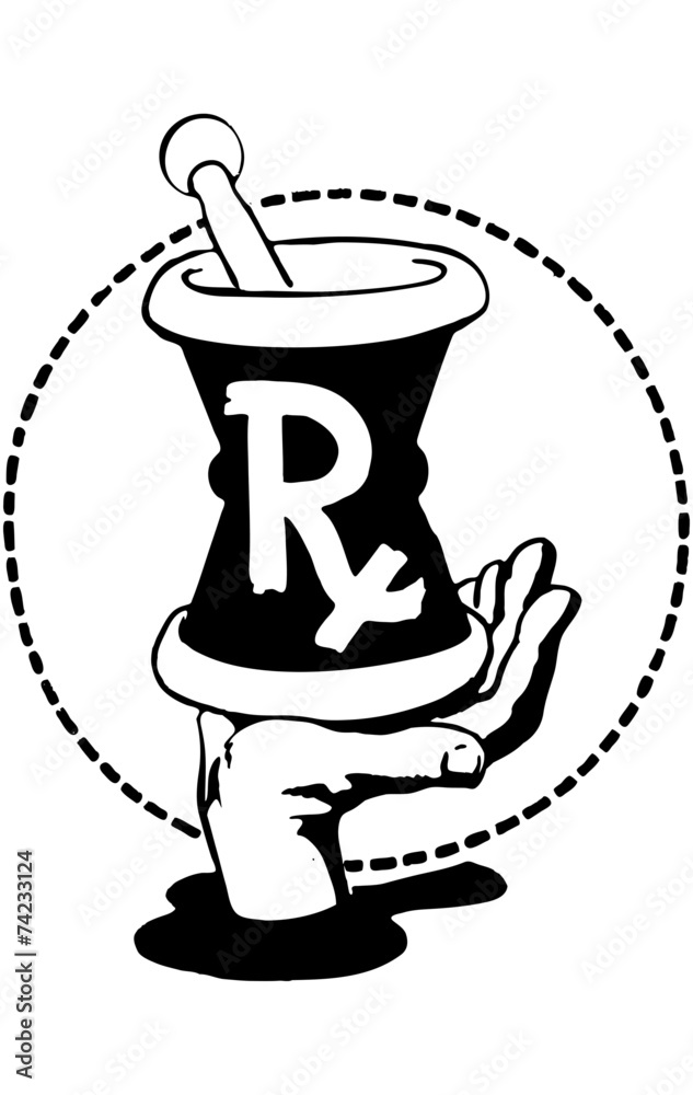 RX Mortar On Palm Of Hand RX Mortar On Palm Of Hand