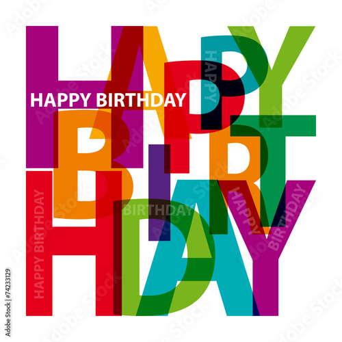 Vector happy birthday. Broken text