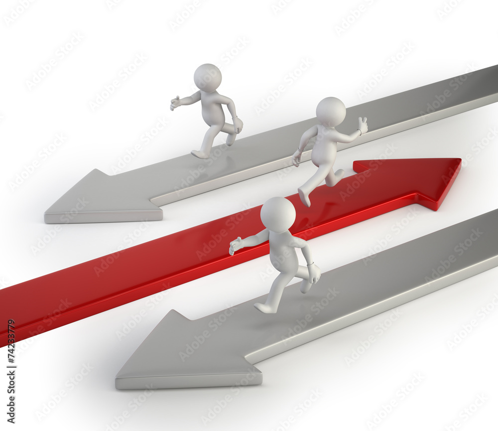 3d small people - its way to success 3d small people - its way to success