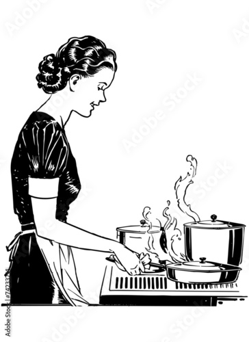 Retro Lady Cooking