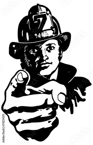 Pointing Fireman