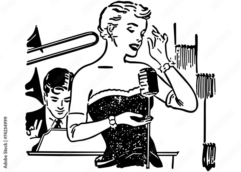 Fototapeta premium Nightclub Singer