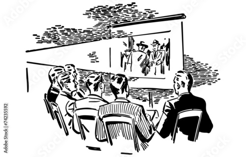 Men Watching Movie