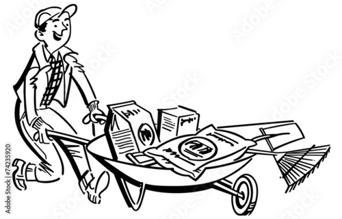 Man With Gardening Supplies