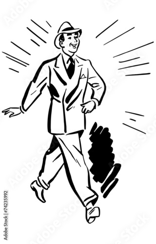 Man Wearing Clean Suit