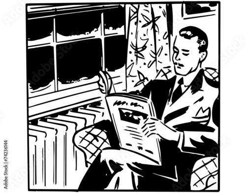 Man Reading Magazine