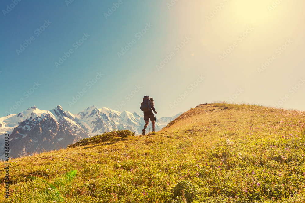 Hike in mountains