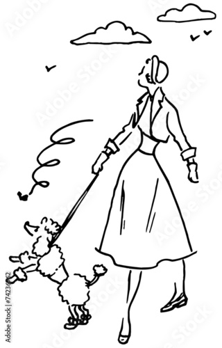 Lady With Poodle