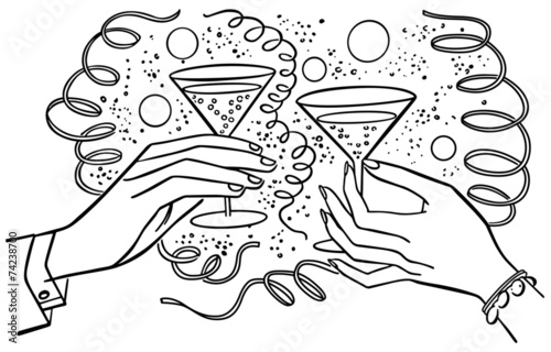 Hands Toasting Drinks