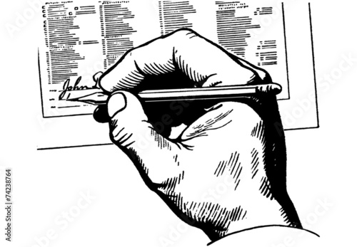 Hand Holding Pencil