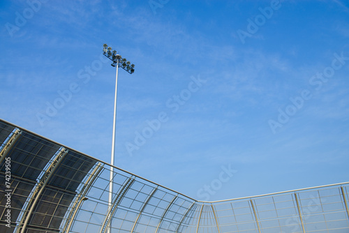 Spot-light tower in a stadium