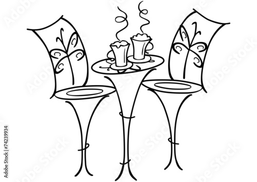 French Caf_ Table