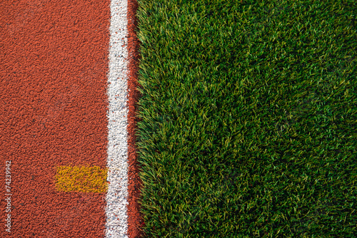 Artificial grass and run track texture
