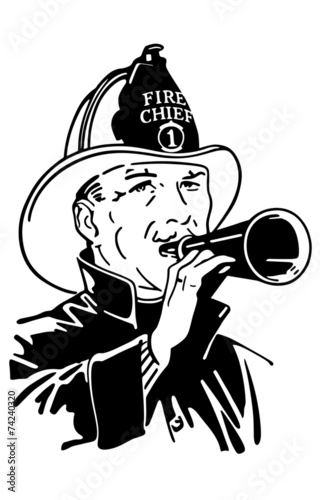Fireman With Bullhorn