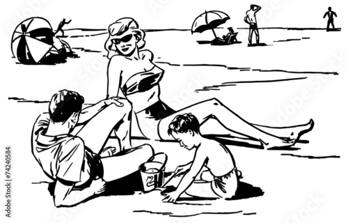 Family At The Beach