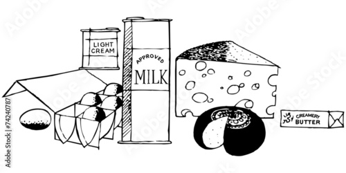 Eggs Milk And Cheese